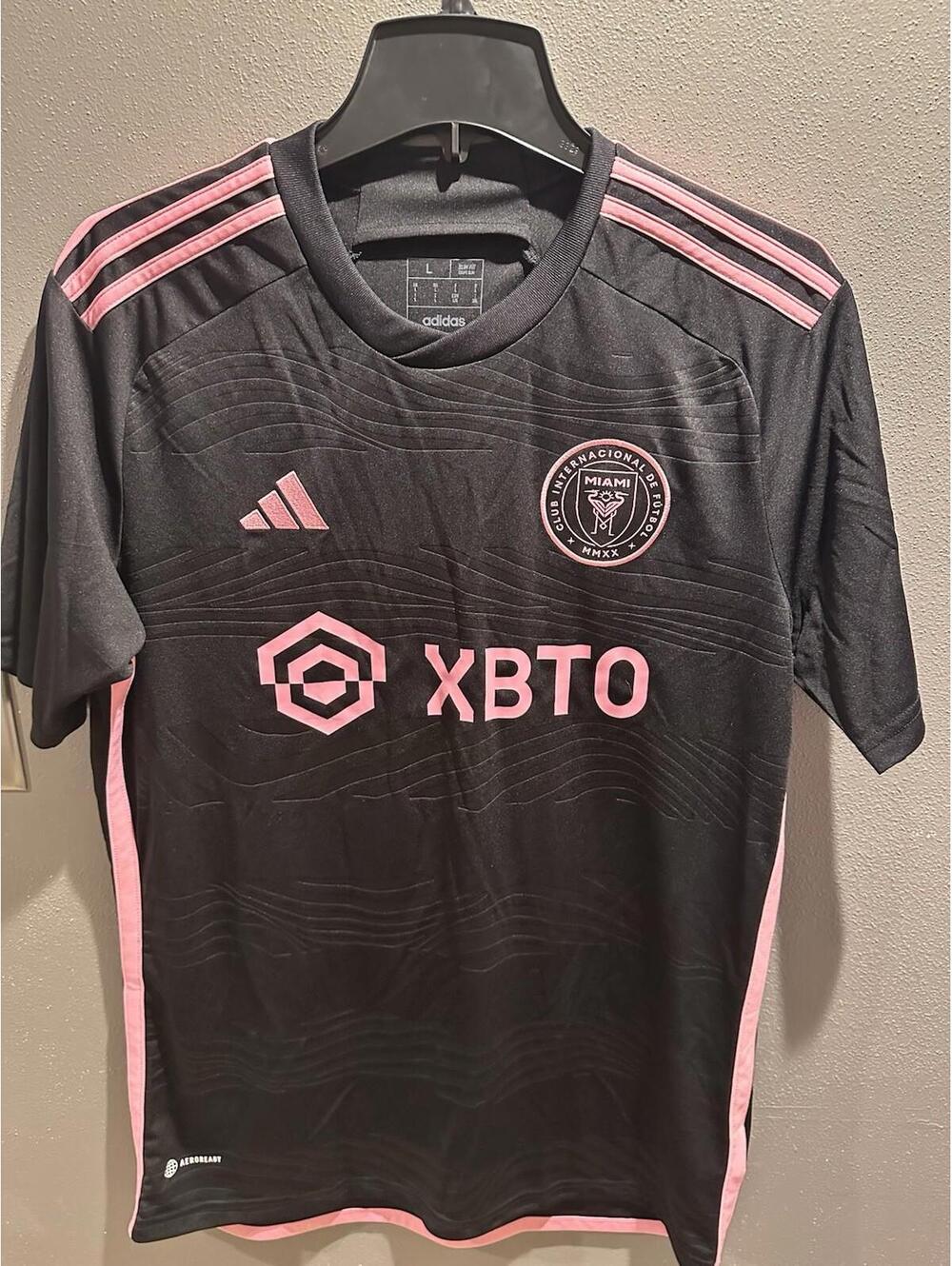 adidas Inter Miami CF Away Men's Soccer Jersey Size L - Black